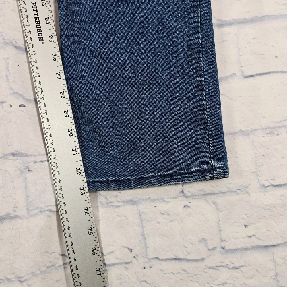 True Religion Ricky Relaxed Straight MENS 38X34 Dark Wash Red Stitch Jeans